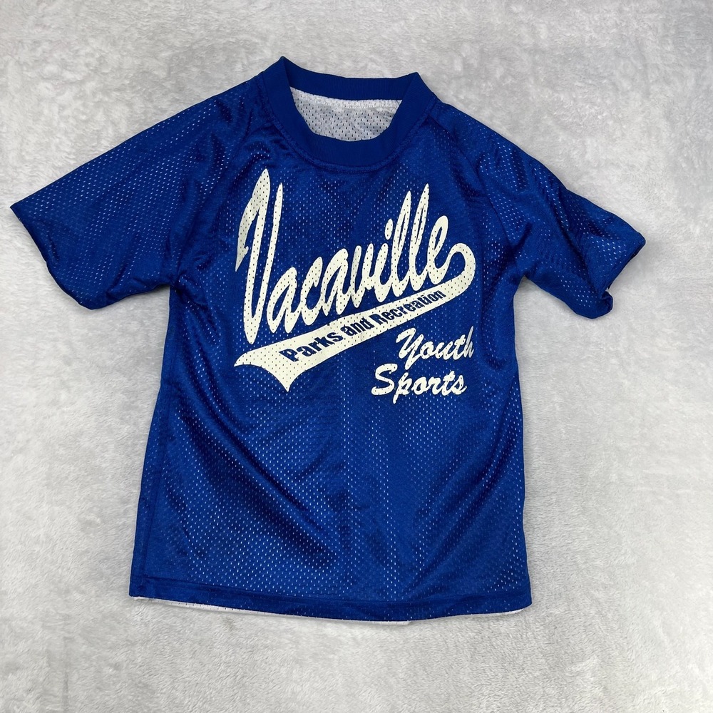 Badger Sport Vacaville Parks & Recreation Jersey Youth Medium Blue Short‎ Sleeve
